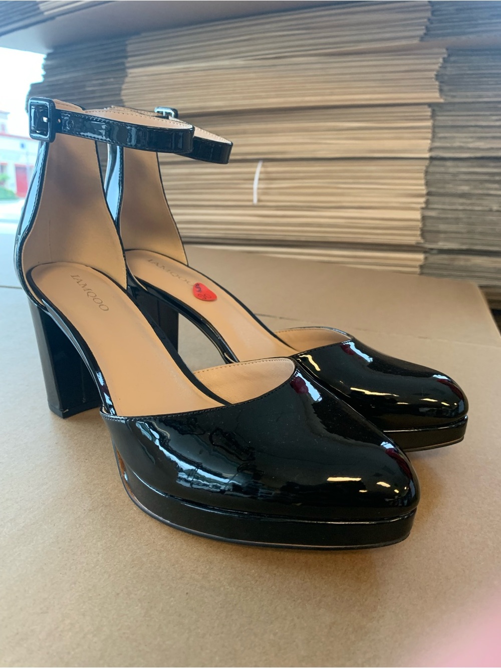 IQOO women’s closed toe chunky heels for Women